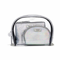 Victoria's Secret Fashion Show 2015 Trio Silver Sparkle Cosmetic Bag