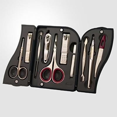 World No. 1. Three Seven (777) Travel Manicure Grooming Kit Nail Clipper Set (10 PCs, TS-5500BG), MADE IN KOREA, SINCE 1975.
