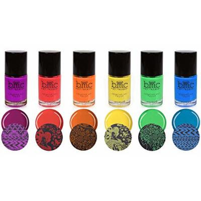 BMC 6pc Bright and Festive Creative Art Stamping Polish Set - Weekend Warrior