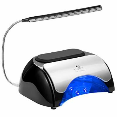 USpicy 48W LED UV Nail Dryer Nail Lamp for Gel Polishes with Automatic Sensor, Pull-down Cover, USB Light (Double press the 120s timer button to turn on the USB Light) and Three Timer Settings