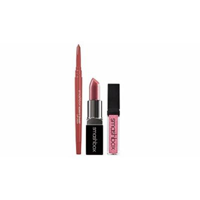 Smashbox Lip Must-Haves Set: Pout Be Legendery Lip Gloss + Rosebud Always Sharp Lip Liner + Primrose Be Legendery Lipstick