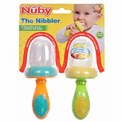 Nuby Nibbler 2-Pack Vegetable Feeders with Travel Covers
