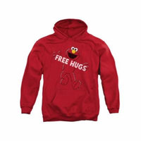 Sesame Street Classic Children's TV Show Elmo free Hugs Adult Pull-Over Hoodie