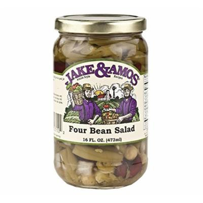 Jake & Amos Pickled Four Bean Salad, 16 Oz. Jar (Pack of 2)