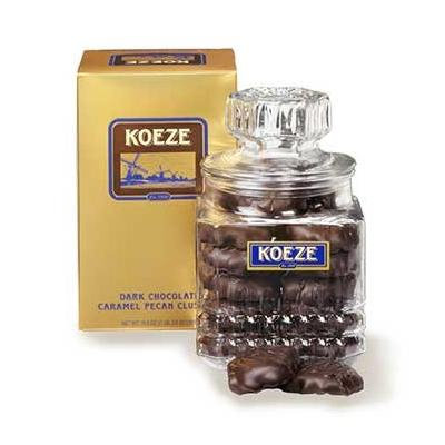 Koeze's Dark Chocolate Pecan Turtles 19.5 oz. Decanter
