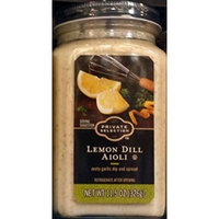 Private Selection Lemon Dill Aioli Zesty Garlic Dip & Spread 11.5 Oz (Pack of 3)