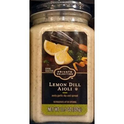 Private Selection Lemon Dill Aioli Zesty Garlic Dip & Spread 11.5 Oz (Pack of 3)