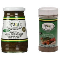 Jamaican Style Wet Boston Jerk Seasoning and Dry Jerk Seasoning Bundle (2 Bottles)