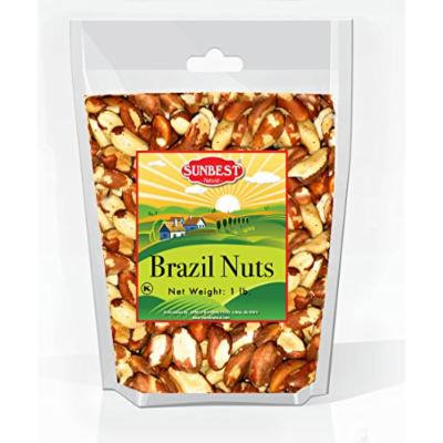 SUNBEST Whole, Raw, Shelled Brazil Nuts in Resealable Bag … (1 Lb)