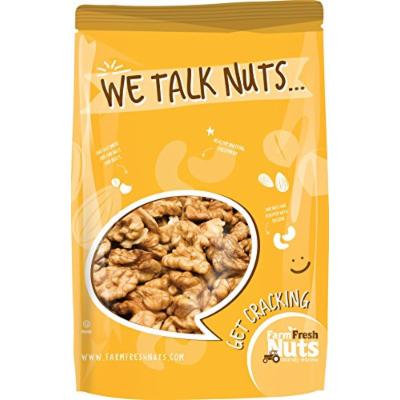 Farm Fresh Nuts Crunchy Dry Roasted Unsalted California Walnuts, 2 lb