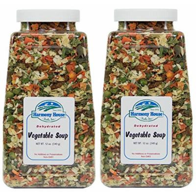 Harmony House Foods, Dried Vegetable Soup Mix (12 Oz Quart Size Jar) - Set of 2