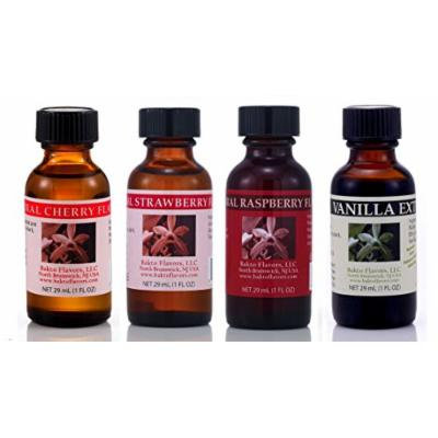 Bakto 4-Pack - Cherry, Strawberry, Raspberry, Vanilla (1 OZ Bottles)