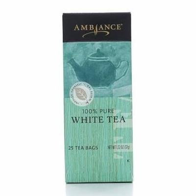 1.32oz Ambiance 100% Pure White Tea, 25 Tea Bags (Three Boxes)