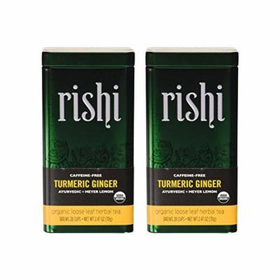 Rishi Tea Turmeric Ginger Organic Herbal Blend, Loose Leaf, 2.4 Ounce (Pack of 2)
