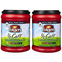 Fresh Taste of Folgers Coffee, Half Caff Ground Coffee, Medium Flavor, 10.8 Oz Canister - (2 pk)