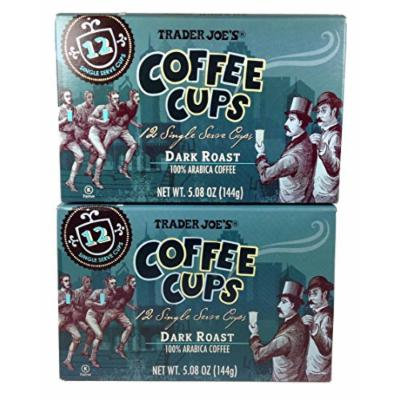 Trader Joe's Coffee Cups Dark Roast 100% Arabica Coffee (Pack of 2)