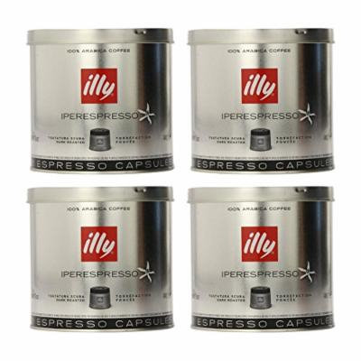 illy iperEspresso Capsules Dark Roasted Coffee, 5-Ounce, 21-Count Capsules (Pack of 4)