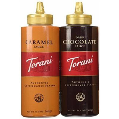 Torani 16.5oz 2-pack Sauce Sampler, Chocolate & Caramel
