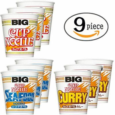Nissin Cup Noodle (BIG) 3 taste / soy sauce / seafood / curry / 9 assorted (Japan imports)