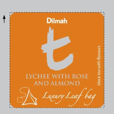 Dilmah , Lychee with Rose & Almond , T-series Biodegradable Luxury leaf Sachets , Food Service Pack , 15% More Tea than Retail Pack , (Pack of 100)