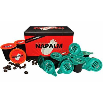 SToK Caffeinated Black Coffee Shots and NAPALM Coffee for Keurig K-Cup Brewers Variety Pack Bundle