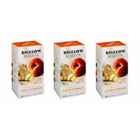 Bigelow Benefits Ginger & Peach Herbal Tea , Pack of 3