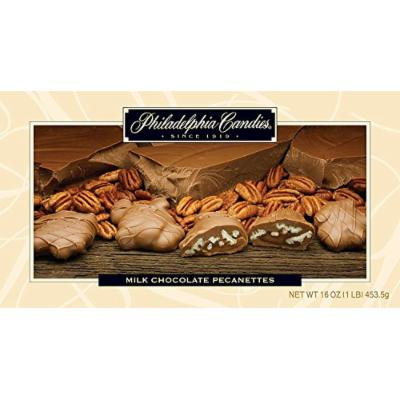 Philadelphia Candies Vanilla Pecanettes (Caramel Pecan Clusters), Milk Chocolate 1 Pound