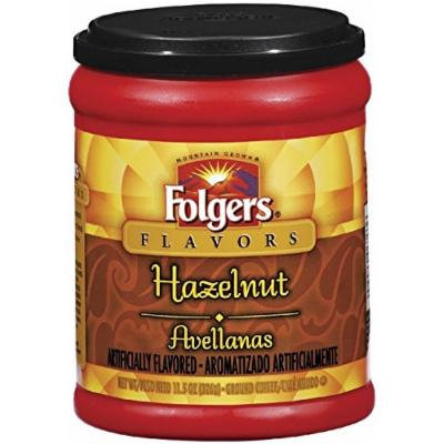 Fresh Taste of Folgers Coffee, Hazelnut Flavored Ground Coffee, Flavorful & Smooth, 11.5 Oz Canister - (1 pk)