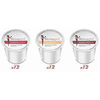 Skinnygirl Naturally Flavored White and Green Tea 3 Flavor Variety Bundle, 12 Single Serve Cups Ea. (36 Total Cups)