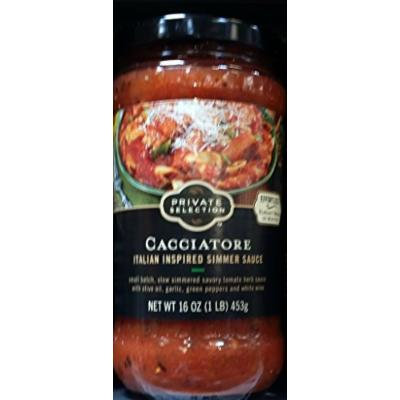 Private Selection Cacciatore, Italian Inspired Simmer Sauce 16 Oz (Pack of 2)