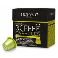 Nespresso Compatible Gourmet Coffee Capsules- 120 Pod Arabica Blend (Light Intensity)- for Original Line Nespresso Machine -Bestpresso Brand -Certified Genuine Espresso - 60 Days Guarantee