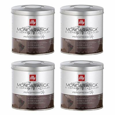 Illy iperEspresso MonoArabica Brazil Capsules full-bodied Coffee, 21-Count Capsules (Pack of 4)