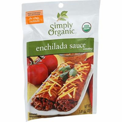 Simply Organic Enchilada Sauce - Organic - 1.41 oz - Case of 12 - 95%+ Organic - Yeast Free - Vegan