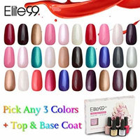 Elite99 UV LED Color Nail Art (Any 3 Colors) with Top Base Coat