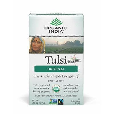 ORGANIC INDIA Tulsi Tea Original - Delicious Holy Basil Blend Rich in Antioxidants - 100% Certified Organic, Non-GMO, and Fair Trade, 18 Tea Bags (6 Pack)