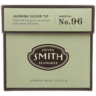 Smith Tea, Jasmine Silver Tip Green, 15-Count (Pack of 2)
