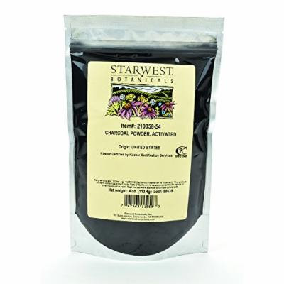 Starwest Botanicals FOOD GRADE US Hardwood Activated Charcoal Powder, 4 Ounces (Pack of 2)