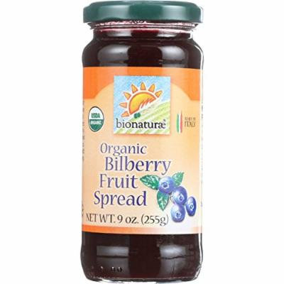 Bionaturae Fruit Spread - Organic - Bilberry - 9 oz - case of 12 - 95%+ Organic -