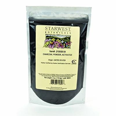Starwest Botanicals FOOD GRADE US Hardwood Activated Charcoal Powder, 4 Ounces (Pack of 3)