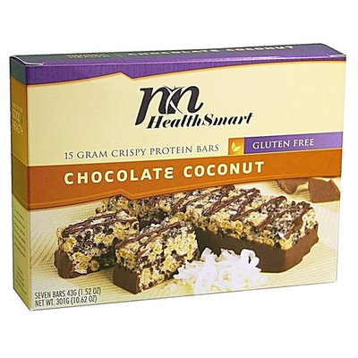HealthSmart - High Protein Diet Bars - Crispy Chocolate Coconut - 15g Protein - Low Calorie - Low Fat - Gluten Free (7/Box)