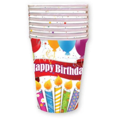 DDI 1998110 Birthday Candles 9 oz Cup - 8 Count Case of 24