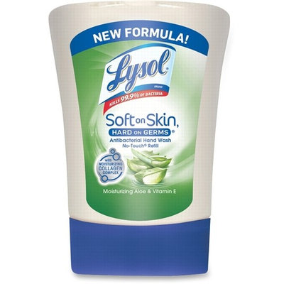 LYSOL Hand Soap Refill, 8.5 oz, Aloe. Includes six bottles of soap.