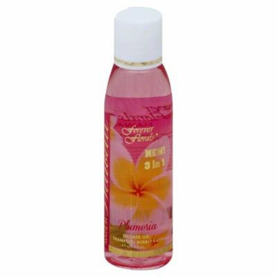 Forever Florals Plumeria 3 in 1 Shower Gel/ Shampoo/ Bubble Bath, 4 fl oz
