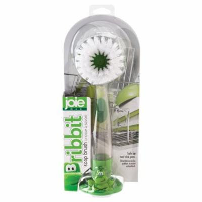 Joie Ribbit Soap Dispensing Dish Scrubber Brush, Frog, 9.5-Inches x 2.75-Inches