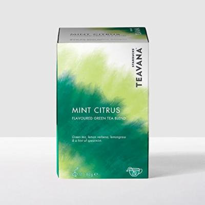 STARBUCKS TEAVANA MINT CITRUS FLAVOURED GREEN TEA BAGS BLEND