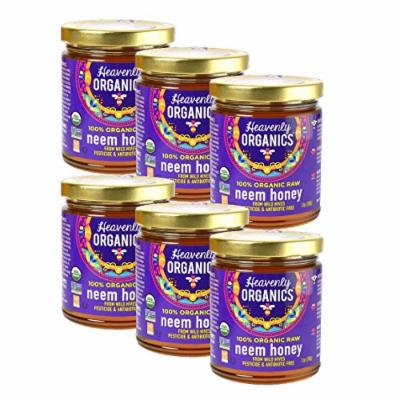 Heavenly Organics USDA Certified 100% Organic Raw Honey, 12oz (Neem, 6)