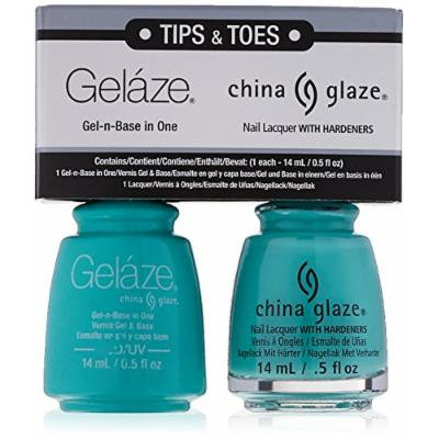 China Glaze Gelaze Tips and Toes Nail Polish, Too Yacht to Handle, 2 Count
