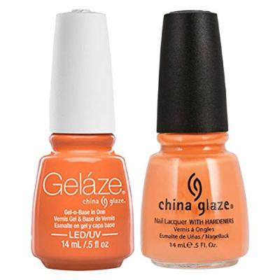China Glaze Gelaze Tips and Toes Nail Polish, Peachy Keen, 2 Count