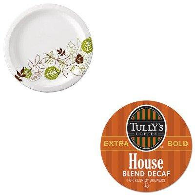 KITDXEUX9WSPKGMT192519CT - Value Kit - Green Mountain Coffee Roasters House Blend Decaf Coffee K-Cups (GMT192519CT) and Dixie Pathways Mediumweight Paper Plates (DXEUX9WSPK)