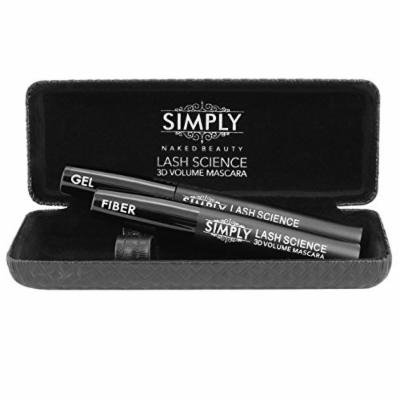 Best 3D Fiber Lash Mascara by Simply Naked Beauty. Last All Day, waterproof, smudge proof & hypoallergenic ingredients. non-toxic and natural. Dark Brown